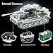 Jeamoc WW2 Heavy Military Tiger Tank Building Block Set, 1700+ Pcs Tiger Military Tank, with Soldiers, WW2 Tank Compatible with Lego