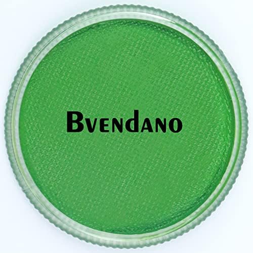 BVENDANO 30g Professional Face Paint Water Based Single Color Cake Makeup Body Paint for Adults, Kids, SFX (Light Green)