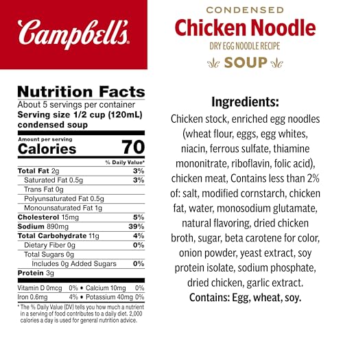 Image of Campbell's Condensed Family Size Chicken Noodle Soup, 22.4 oz. Can (Pack of 2)