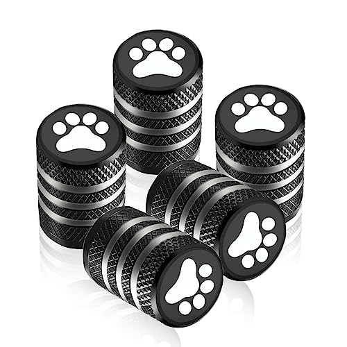GKmow Pack-5 Tire Valve Stem Cap Cover, Dog Paw Tire ...