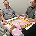 Mahjong Game Mat with Drawstring Pouch, 31.5 x 31.5 Inches, Noise Reducing, Waterproof, Pink Dragon Design
