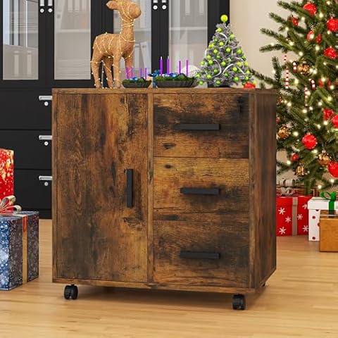 YITAHOME Mobile File Cabinet with Drawers Cover