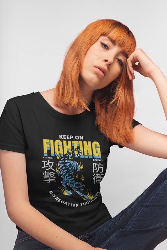 New North Keep on Fighting Regular Fit T-Shirt for Women 3 51r2sir1scL