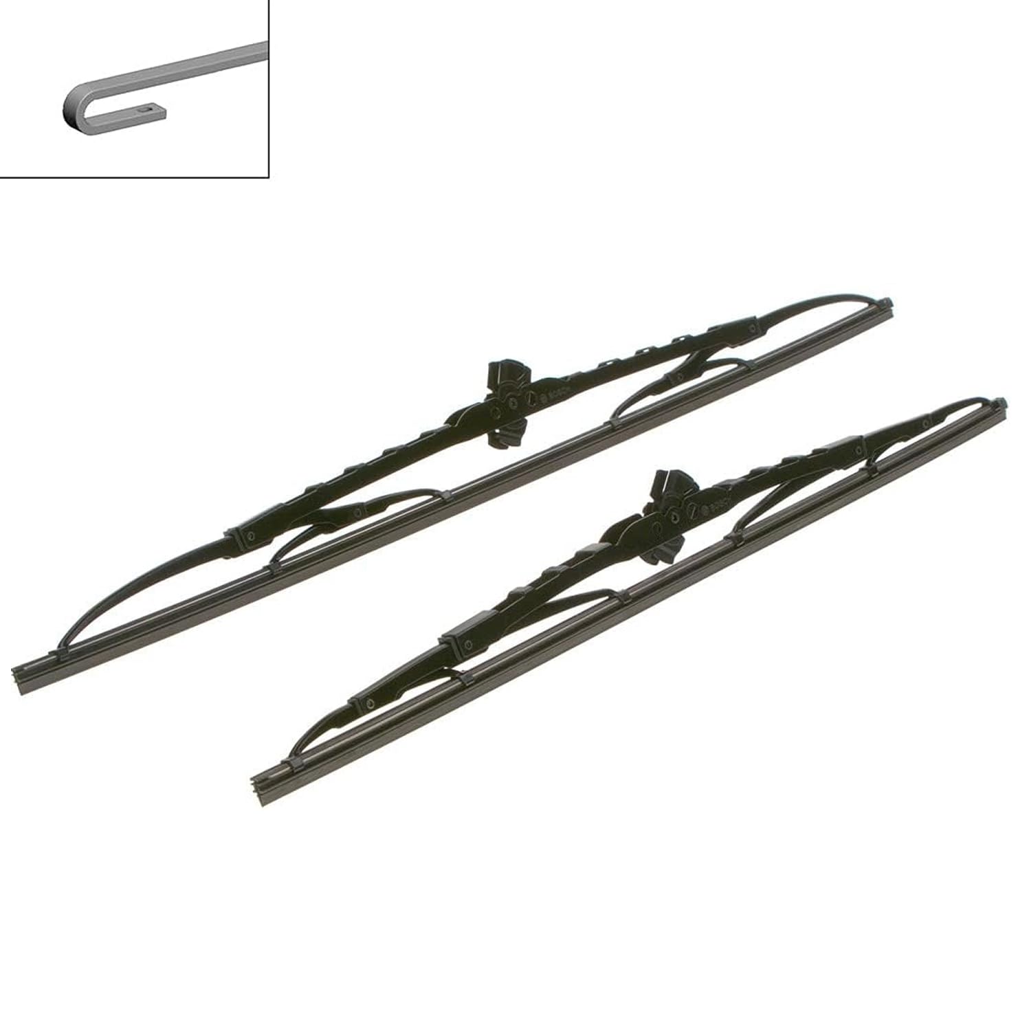 Bosch Twin 531 - Jeu de 2 Balais d'essuie-glaces de Remplacement Avant - Livrés avec Adaptateur Quick-Clip Pré-Assemblé - 530mm / 450mm