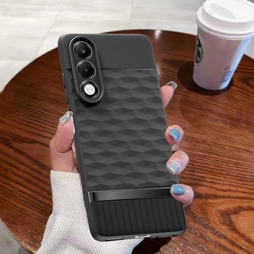 Image of Pikkme Back Cover for Oppo K13x 5G Camera Protection 3D Hexa Cube Design Silicone Protective Bumper Case (Black)