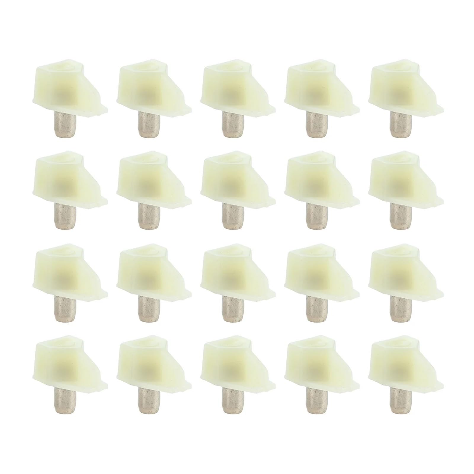 Clear Plastic Shelf Support Pegs 200pcs Shelves Stud Peg with Metal Pins Cabinet Partition Bracket Layer Nails Rack Support Furniture Plate Separator 5mm 4-Colors(Beige)