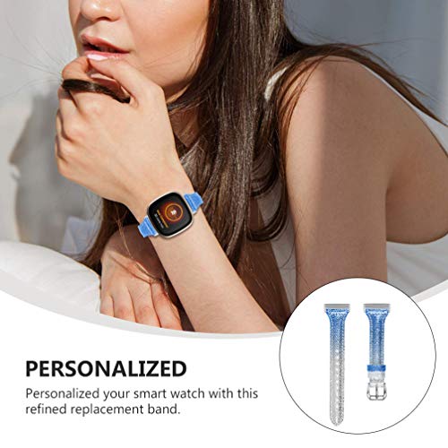 UKCOCO Pulseira de RelÃ³gio de Couro Bling Glitter AjustÃ¡vel SubstituiÃ§Ãµes Pulseira de RelÃ³gio d