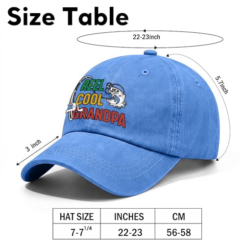 Image of Fishing Adjustable Cotton Baseball Cap, Funny Trucker Hat Gift for Men Women Grandpa Dad Fishing Lover Fisherman