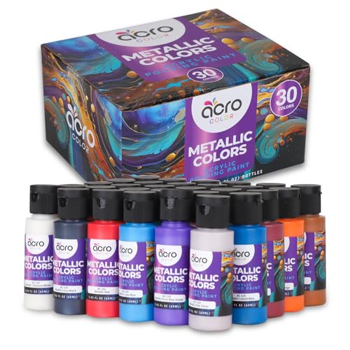Acrylic Pouring Paint Set | 30 Vibrant Colors Including An