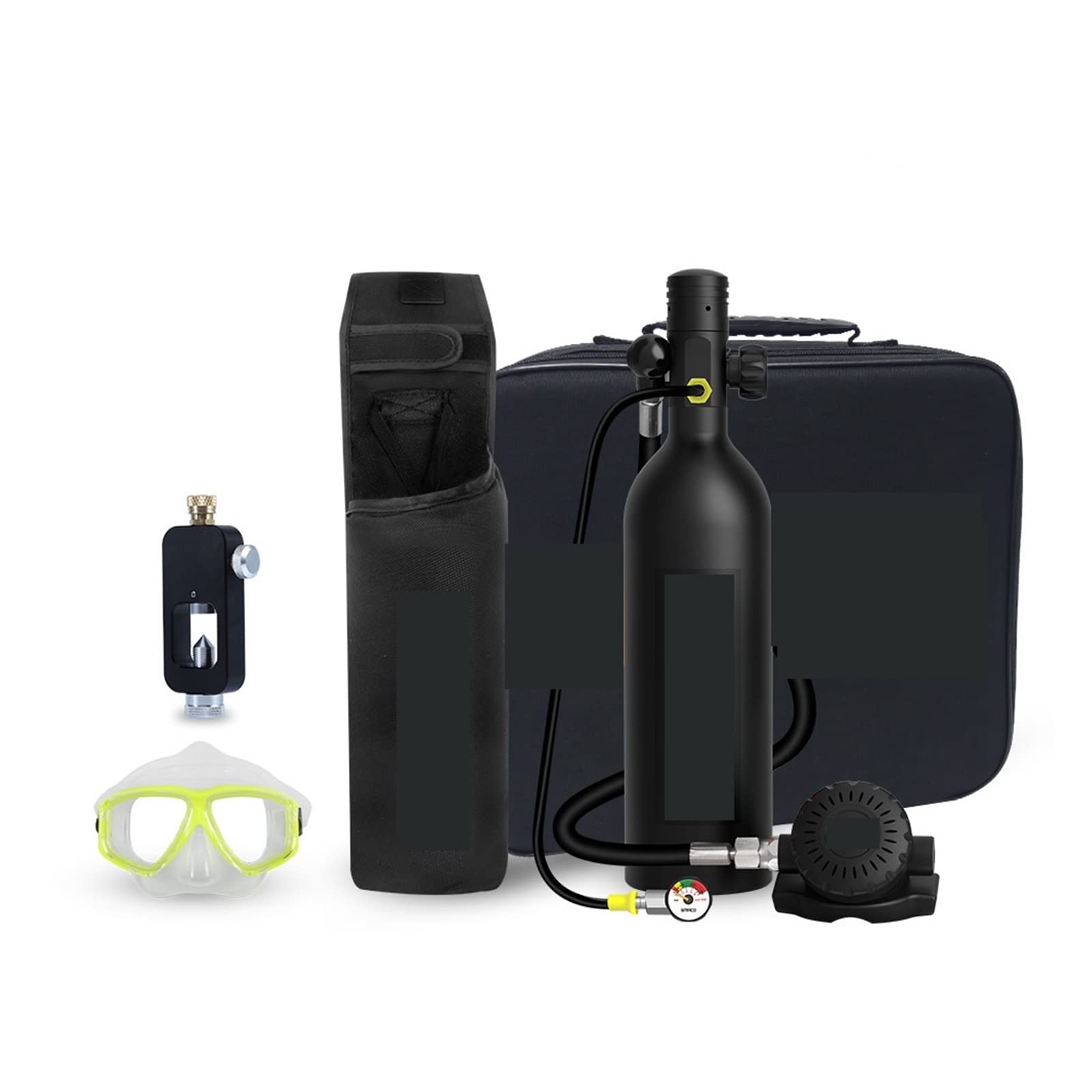 Portable Dive Cylinder, Diving Suit 1L Cylinder Underwater Breathing(Nero)