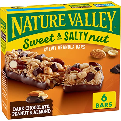 Nature Valley Sweet and Salty Nut Bars, Dark Chocolate Peanut Almond, 6 Bars