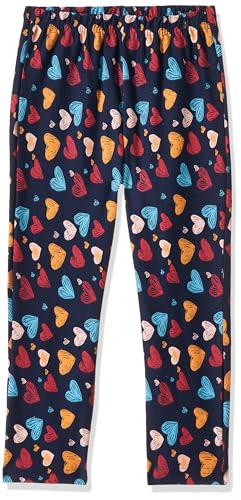Image of T2F Girls Cotton Printed Oversized Fit Crop Top and Pant Pajama Set
