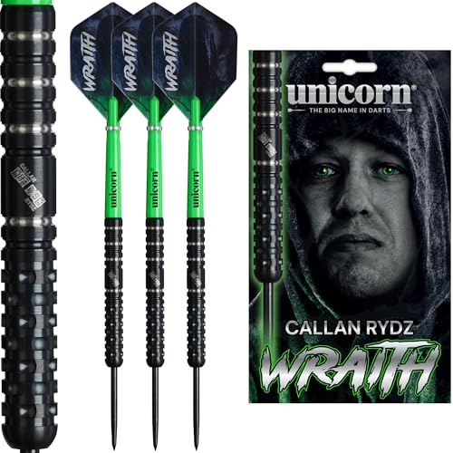 Fléchettes tungstène 90% Unicorn Wraith Callan Rydz 25g avec pointes en acier