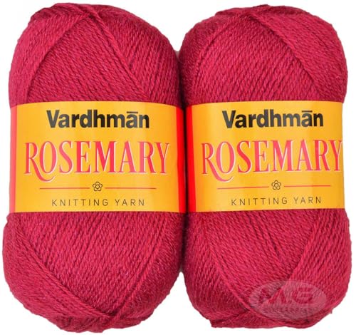 Image of M.G ENTERPRISE Rosemary Rosewood 100 GMS Wool Ball Hand Knitting Wool /Art Craft Soft Fingering Crochet Hook Yarn, Needle Knitting Yarn Thread Dyed-UP Art-