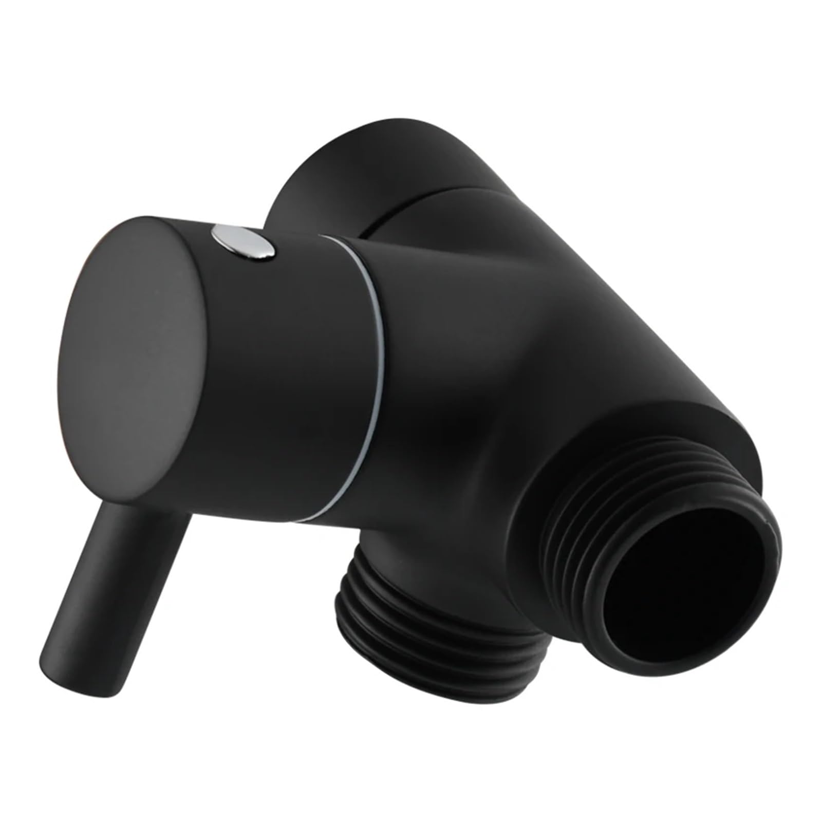 Itrhjtgp Black Hose Splitter Brass Shower Arm Adapter G1/2’Diverter Valve For Handheld Head And Fixed For Bathroom(Black)