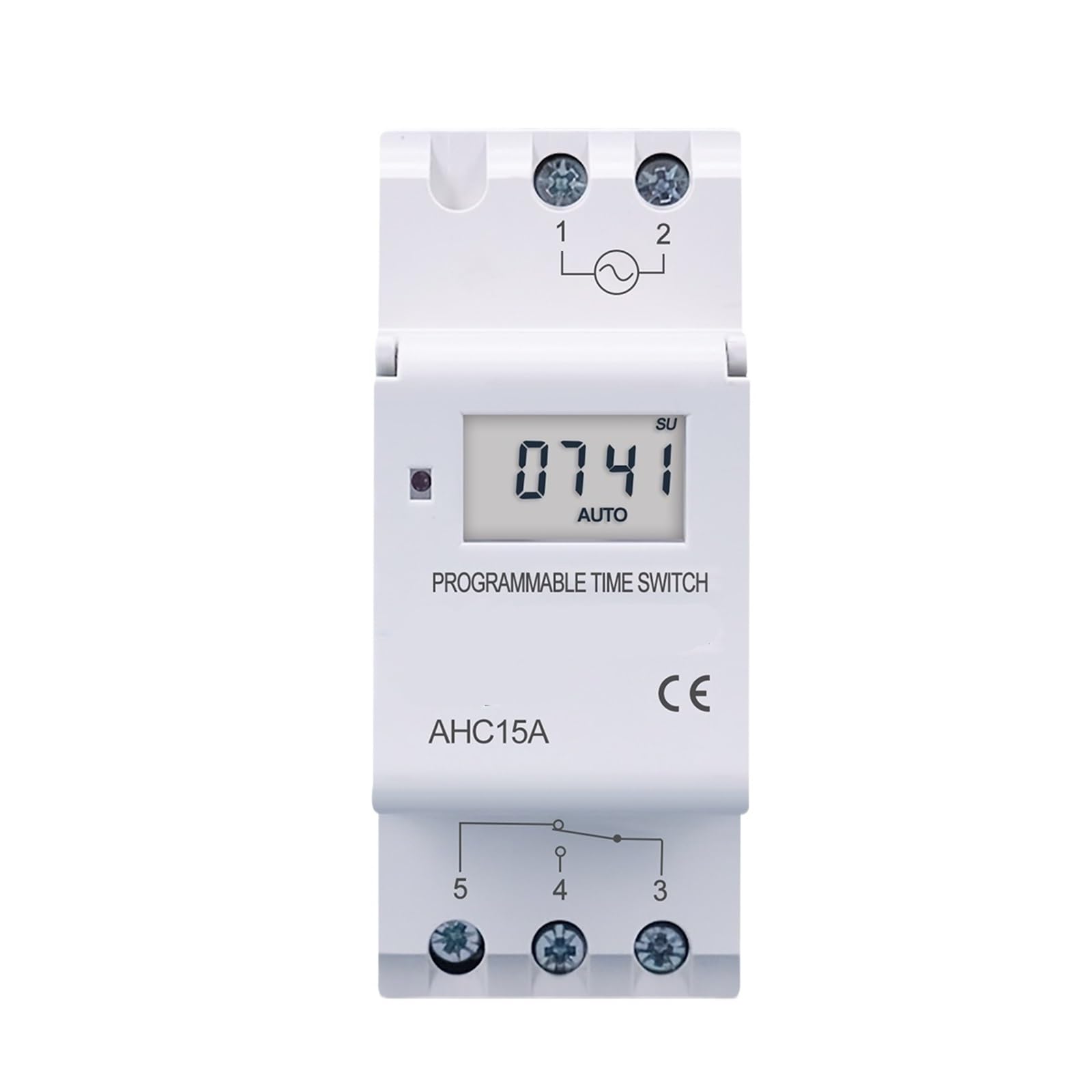 1 Temporizador de relé Digital programable semanal monofásico de riel DIN de 7 días con Control de CA de 220 V, 230 V, 12 V, 24 V, 48 V y 16 A(15A,220V AC)