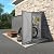Vigo huseeo 4 * 9.2 FT Outdoor Storage Shed, Galvanized Steel Garden Shed with Lockable Door & Window, Waterproof Metal Tool Storage for Garden, Backyard, Patio, Lawn(Gray)
