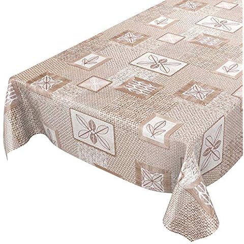 ANRO - Mantel de hule fácil de lavar con diseño de yute trenzado Cover