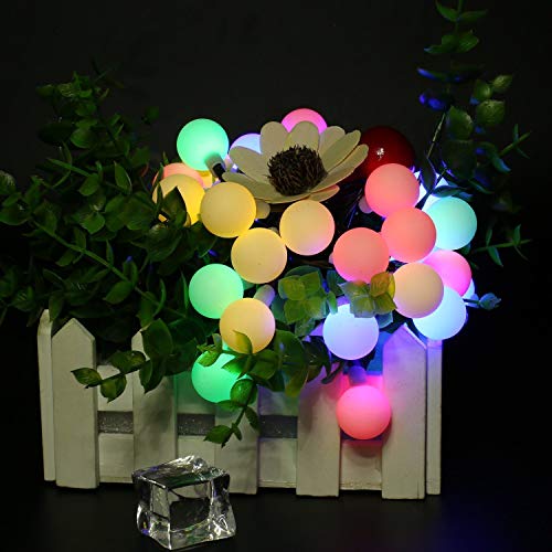 Guirnalda de luces solares multicolor de 12m para ambientar fiestas al aire libre en patios 4