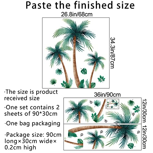 Vinilo Decorativo 3D Removible Bosque Tropical 30x90 cm miniatura 2