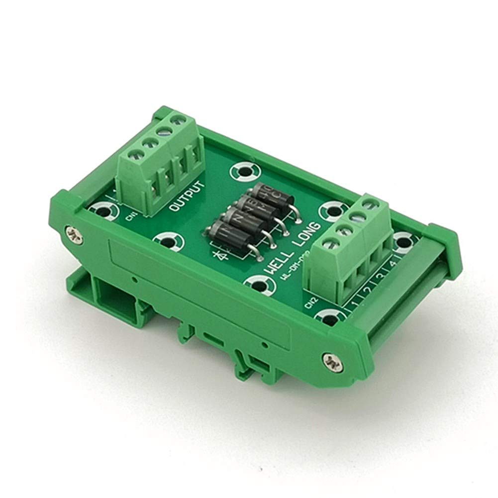 DIN Rail mountable 4 Channel Diode Protection Terminal Block IN5408 3A/1000V Diode Terminal Block.