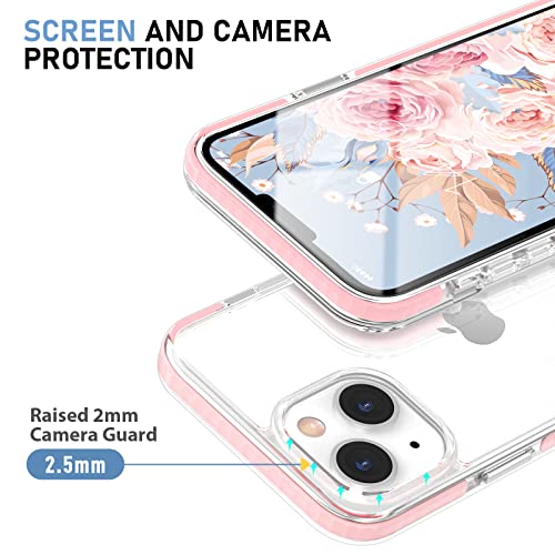 MATEPROX Compatible with iPhone 14 case Clear Thin Slim Crystal Transparent Cover Shockproof Bumper Case for iPhone 14 6.1" 2022(Pink) - image 5
