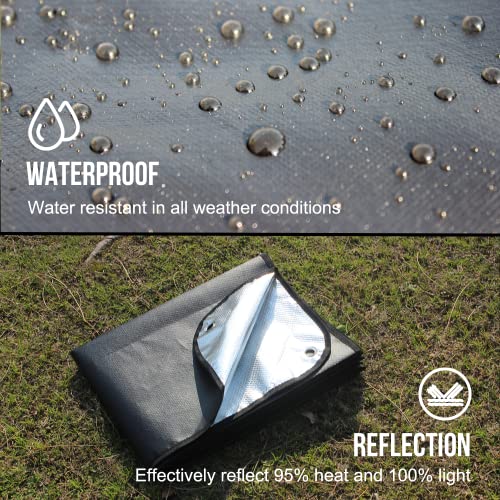 Image of LYN Heavy Duty Emergency Blanket Survival Gear Waterproof Insulated Blanket Emergency Tarp for Camping, Hiking, Bushcraft