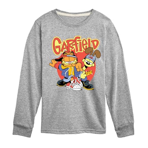 HYBRID APPAREL - Garfield - GARF and Odie Logo - Toddler & Youth Long Sleeve Graphic T-Shirt