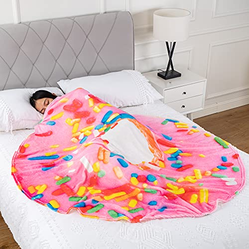Save 23% on BATTILO HOME 71-Inch Pink Donut Blanket - Image 4