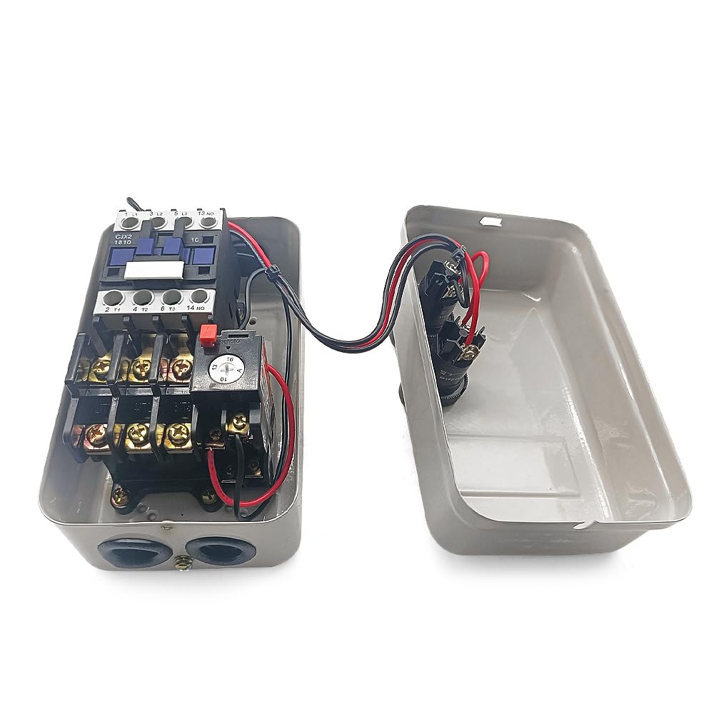 Arrancador magnético de motor eléctrico de 220 V, 4 kW, 5,5 HP, interruptor magnético trifásico o monofásico, apto para compresor de aire, interruptor de motor eléctrico