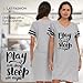 Lati Fashion 3 Pack Nightgowns For Women Soft Cotton Short Sleeve Sleepshirt Casual Sleepwear Nightdress Size S-3X (Set1, X-Large)