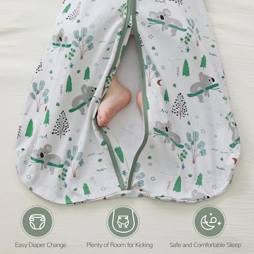 Image of JELLYMONI Baby Sleep Sack 18-24 Months 100% Cotton Wearable Blanket, 0.5 TOG Soft Lightweight Toddler Sleeping Sack 3 Pack 2-Way Zipper Newborn Sleep Sacks