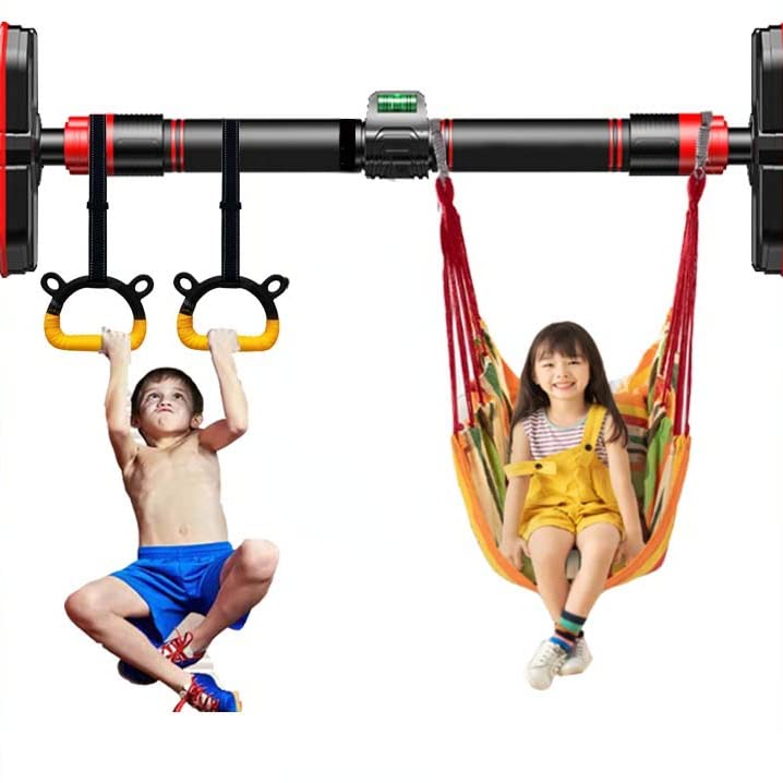 Non Perforated Horizontal Bar for Home Indoor Children's Wall Door Pull-up Single-bar Family Fitness Equipment