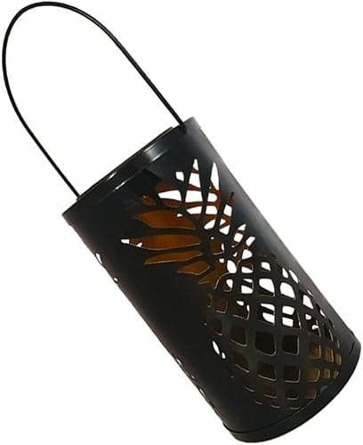 Miniatura 1 de DOITOOL Elegante faroles colgantes solares hierro artesanía piña luz decorativa lámpara de jardín al aire libre