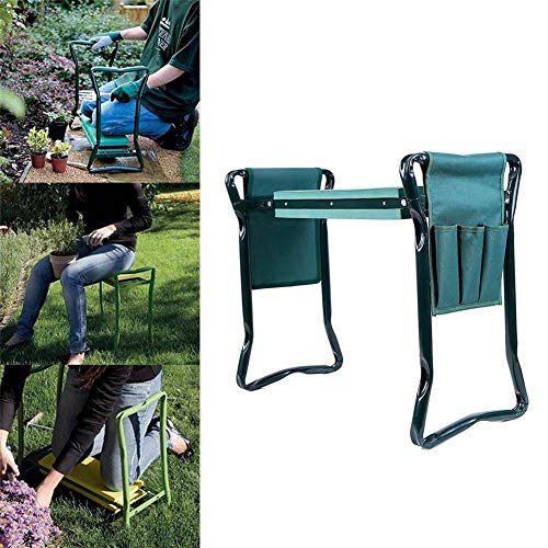 Rziioo Garden Kneeler Seat Folding Stool, Folding Seat, Garden Bench, Folding Garden Stool With Tool Bag For Frosting, Protects Your Knees