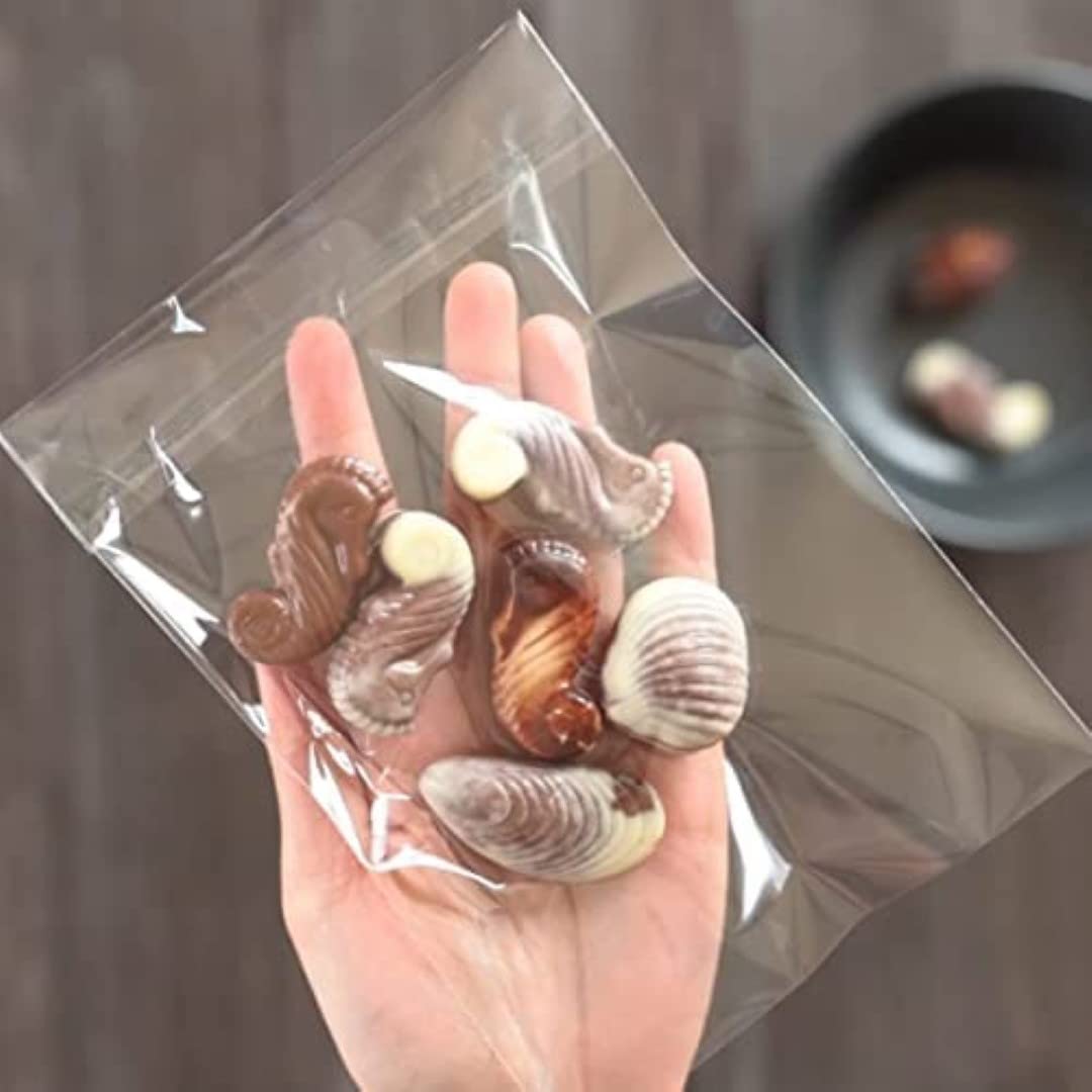 50 Sacchetti In Cellophane Autosigillanti 12,7 X 17,8 Cm – Trasparenti OPP Per Biscotti, Dolci E Regali Fai Da Te
