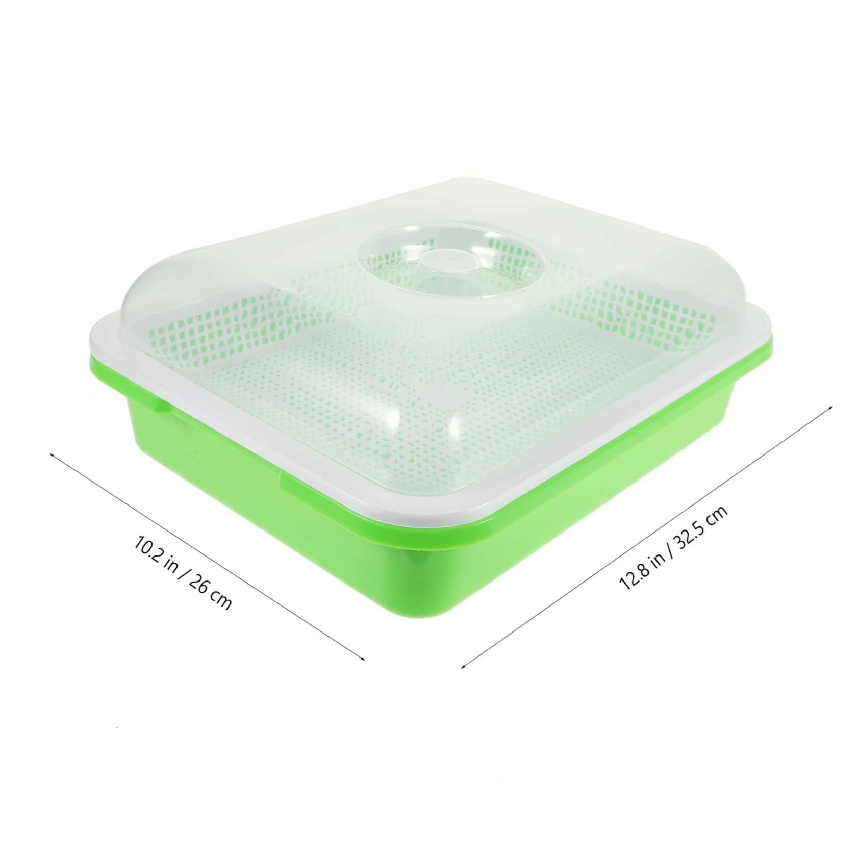 2 Juegos de Bandejas para Germinadores Tapa, Plástico Verde sin Tierra, Cultivo Rápido de Brotes Saludables en Casa Estilo Aleatorio
