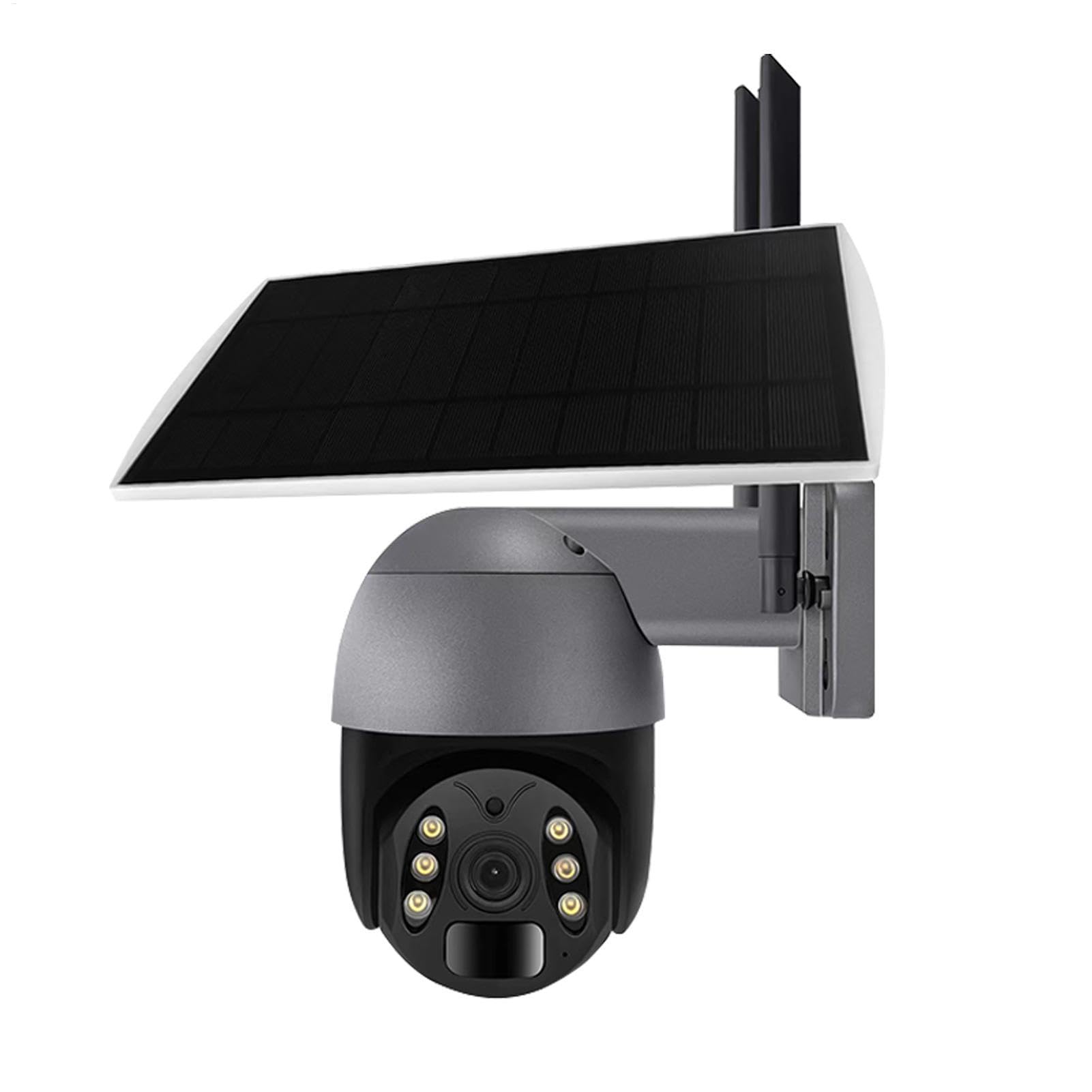 Cámara al Aire Wireless Solar, con energía Solar al Aire WiFi inalámbrico | Night Vision Voice PIR Alarm Alarm Monitor para video de varias personas