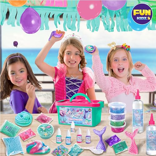 Fun Kidz 3810D277 Summer Gift Mermaid Slime Kit For Girls, Funkidz Shimmer Slime Making Kit thumb #4