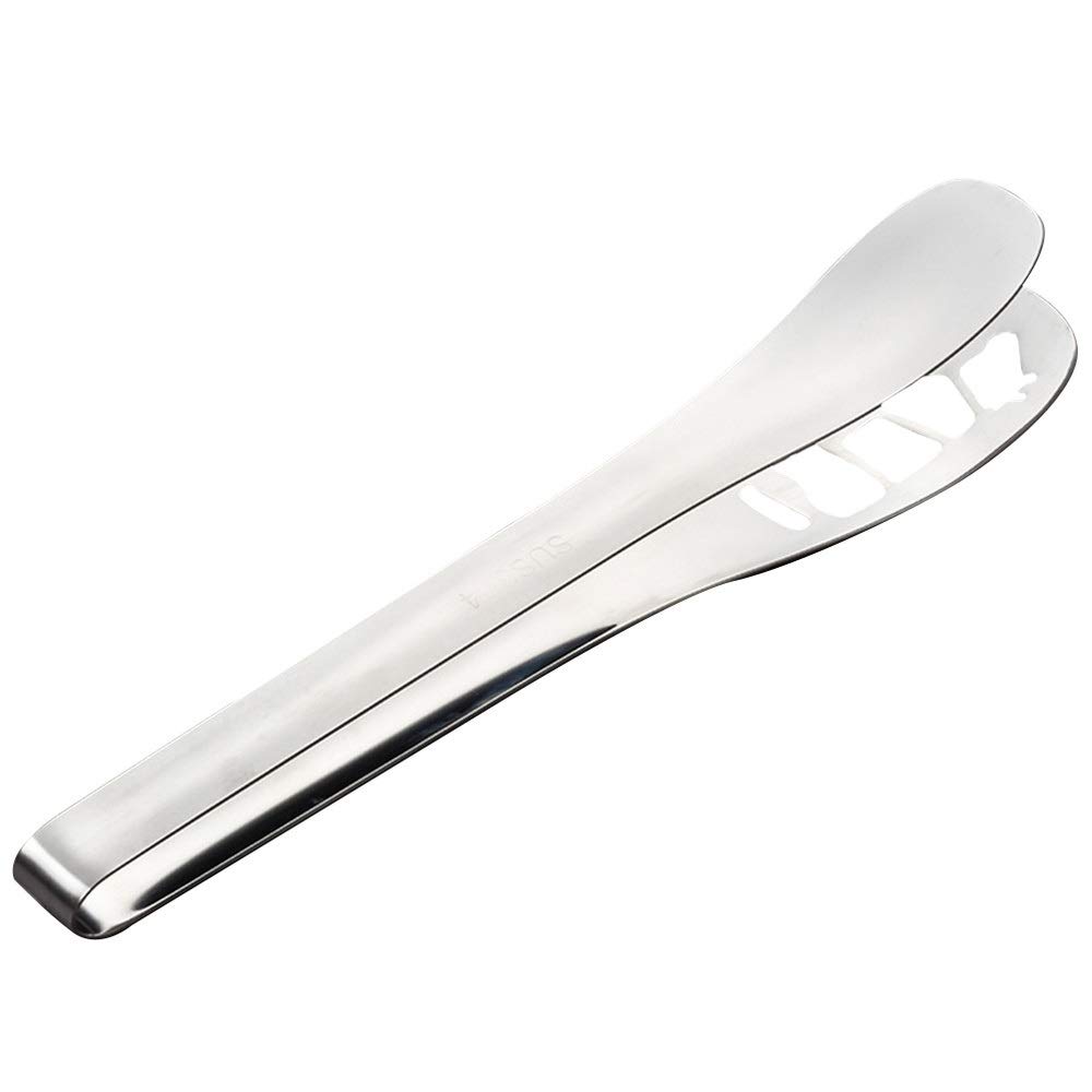 Pinze da cucina, Pinza da cucina e servizio in acciaio inossidabile metallica 24,5x5,5x3 cm