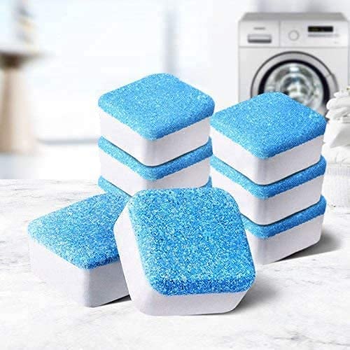 Pro Bullion Washing Machine Cleaner Effervescent Tablet for All Company’s Front and Top Load Machine Descaling Powder Tablet for Perfectly Cleaning of Tub & Drum Stain Remover Washer (10 Pcs)