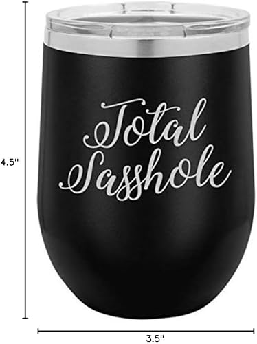 Vaso de vino de acero inoxidable con aislamiento al vacío de doble pared de 12 onzas, taza de viaje para café con tapa, color negro