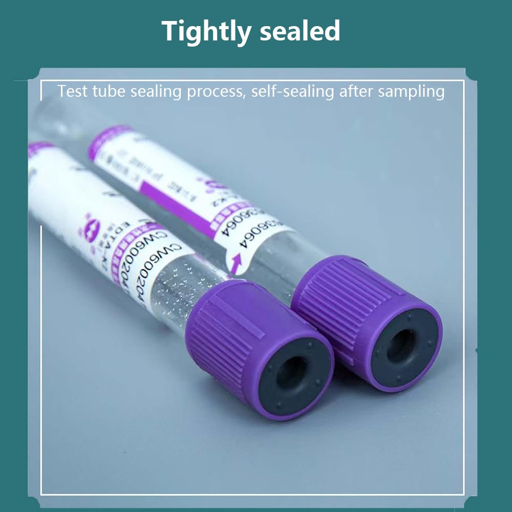 Provetta per Prelievo Del Sangue, Provetta per Prelievo Del Sangue Da 5 Ml, 100 Pezzi per Confezione, Provetta in Plastica Monouso, Quattro Specifiche Funzionali, Per Laboratori,Red