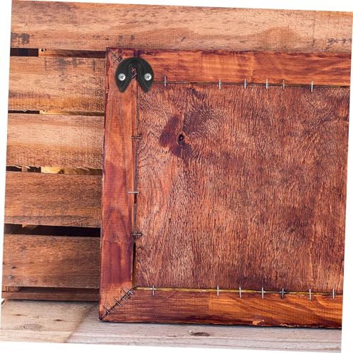 Image of Angoily Keyhole Hangers Heavy Duty Metal Picture Frame Bracket Wall Mount Hooks for Furniture Decorative