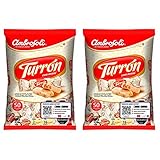 2 X Turron de Mani Ambrosoli. Traditional Chilean Peanut Nougat Soft Candies. 2 Bags x 300 Grms Each (10.6 Oz). Total 600 Grms (1.32 Lb).