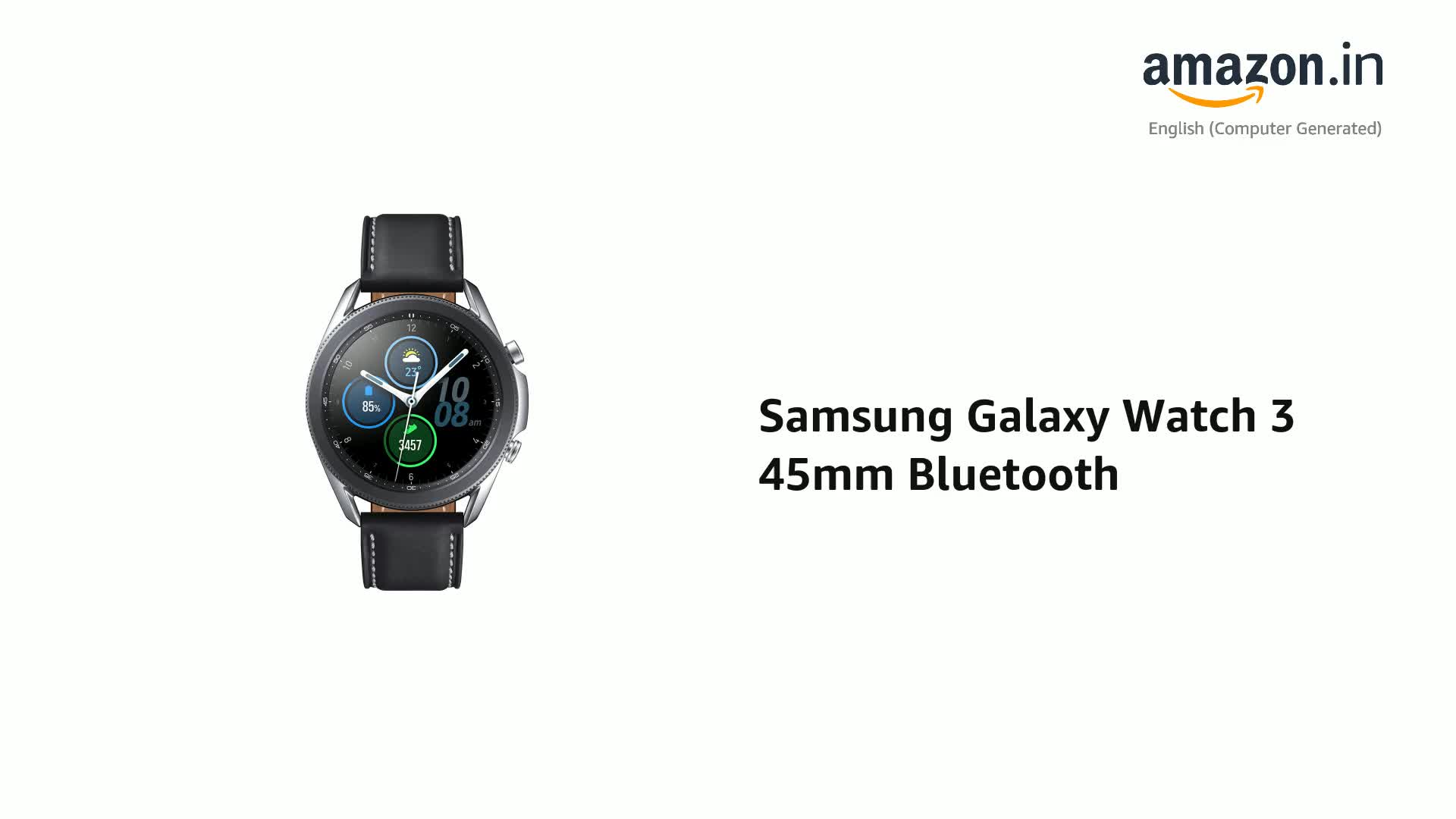 Renewed) Samsung Galaxy Watch 3 45mm Bluetooth (Mystic  Silver),SM-R840NZSAINS : Amazon.in: Electronics