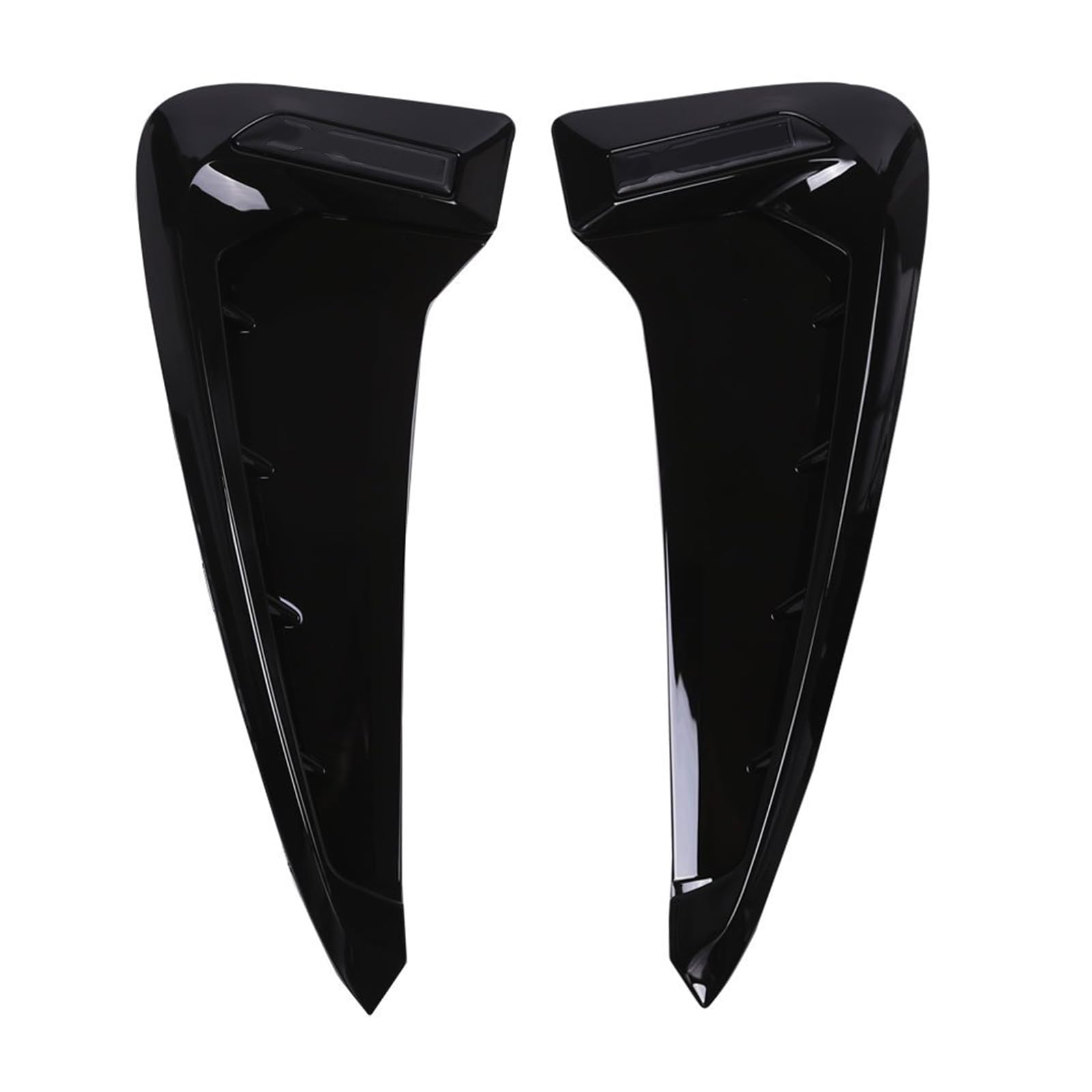 ABS Xdrive Shark Gills Side Fender Vent Decoration Trim For BMW X5 F15 X5M F85 14-17(black+white)