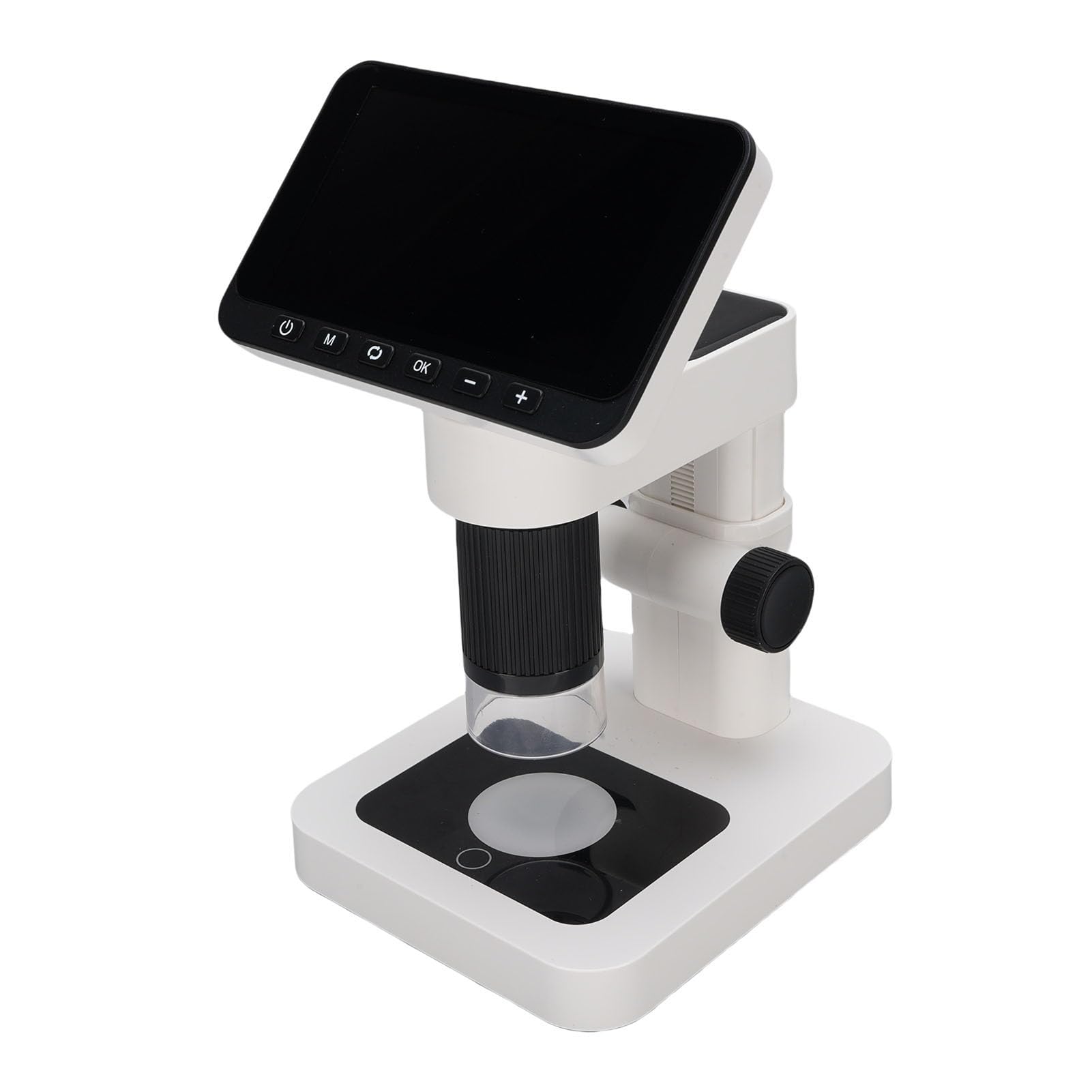 Microscopio Elettronico, Microscopio Digitale con Schermo IPS da 4,5 Pollici, 12MP 1080P, Zoom da 5X a 32X, 8 Luci LED, Tipo C, per Insegnamento Ai Bambini, Osservazione della Natura, (BLACK)