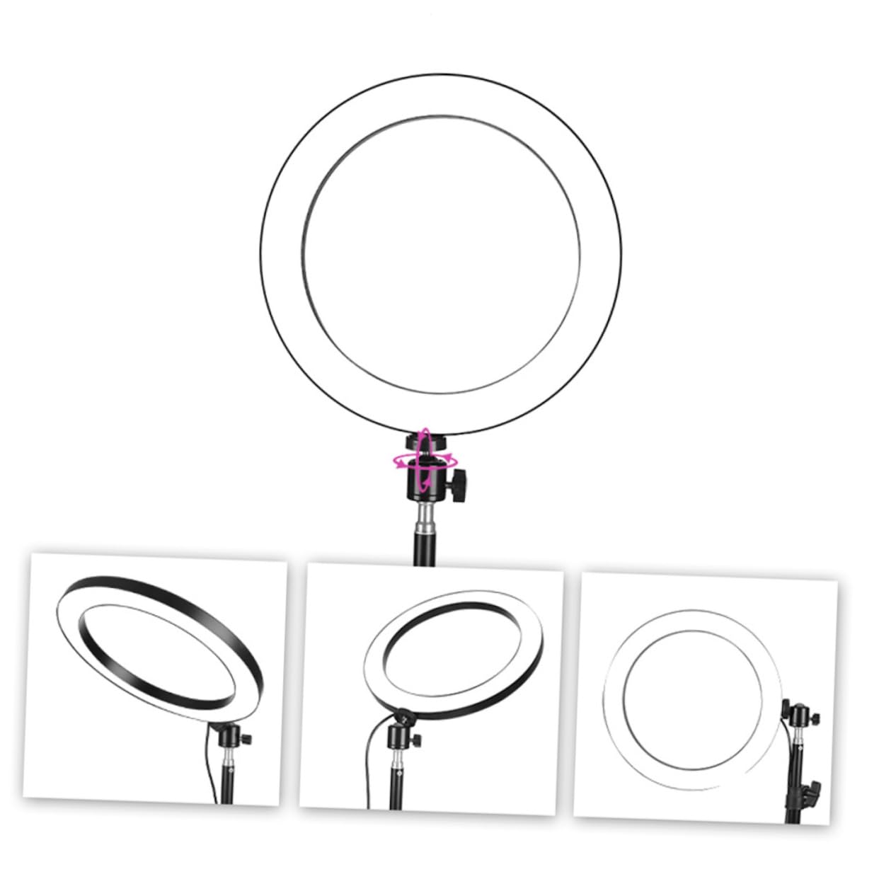 ARTIBETTER Self-Timer Led Ring Light Tripod Holder 10'' Dimmable Photography Video Light