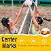 DDVLG Beach Volleyball Lines for Sand or Grass, 2inch Sand Volleyball Boundary Lines for Beach Court 26.3'x52.6' [Doubles 2V2], Highly Visible, All-Weather, with Metal Anchors & Sand Bags - Red